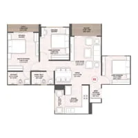 Unique Codename Mist Punawale 2.5 BHK Floor Plan Image